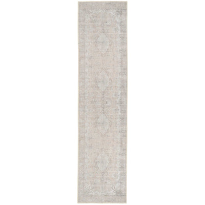 Flatwoven Washable Distressed Beige Runner - Zoe