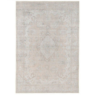Traditional Distressed Beige Washable Rug
