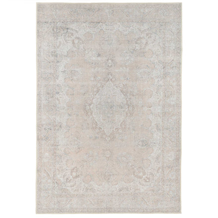 Traditional Distressed Beige Washable Rug