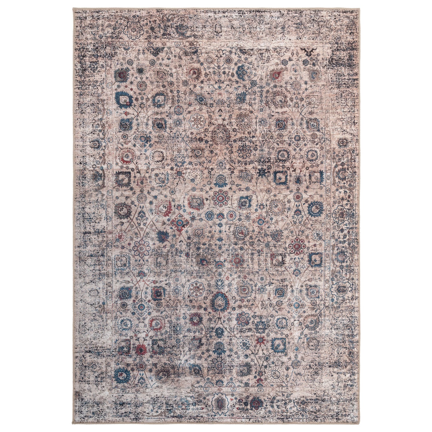 Washable Multicolour Flora Area Rug - Aria