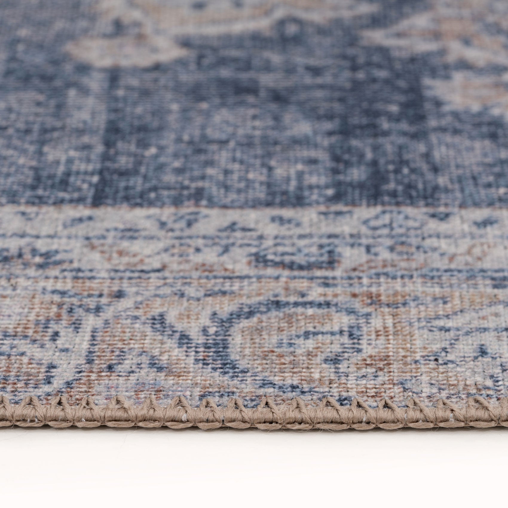 Flatwoven Washable Denim Blue Runner - Ballina