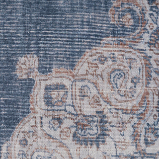 Flatwoven Washable Denim Blue Area Rug - Ballina