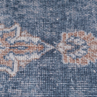 Flatwoven Washable Denim Blue Area Rug - Ballina
