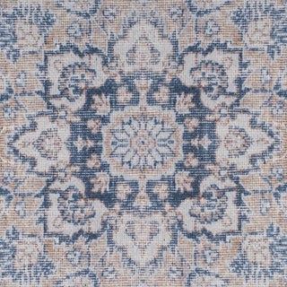 Flatwoven Washable Denim Blue Area Rug - Ballina