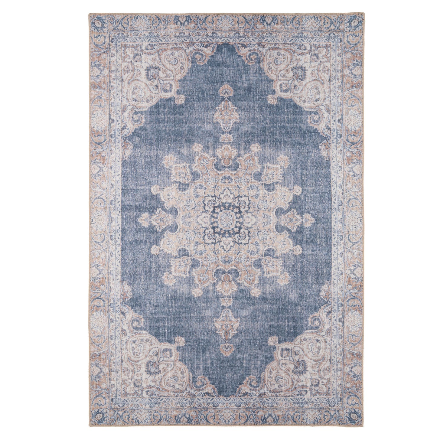 Colo Rblue Jean Blue Rug Flatwoven Washable Denim Blue Area Rug - Ballina | Living Room Rugs ...