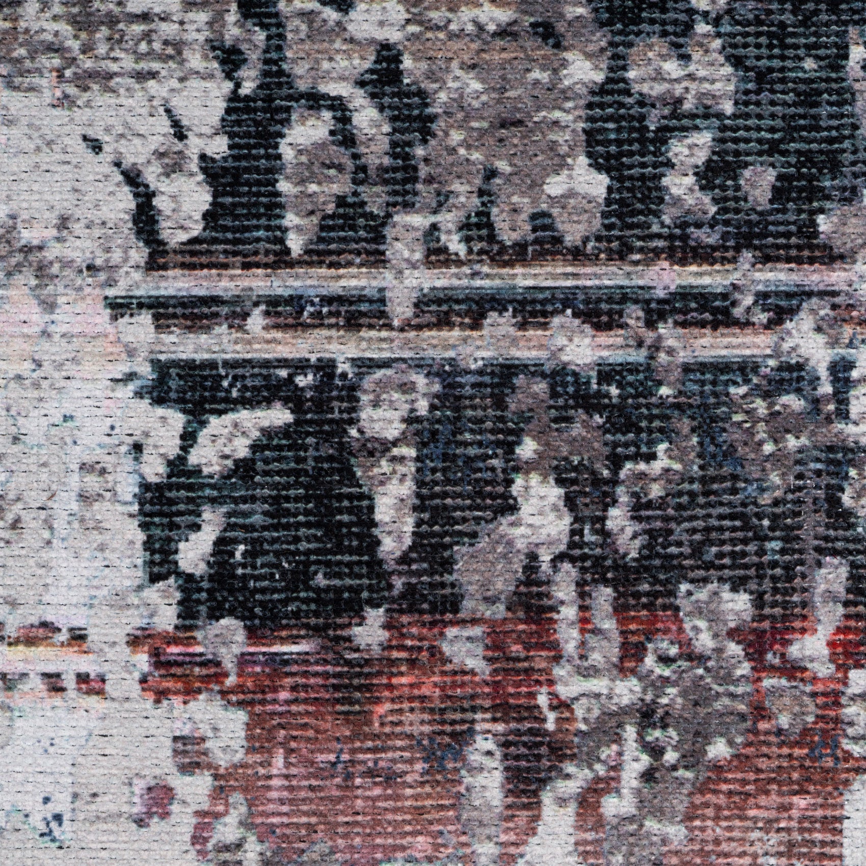 Flatwoven Washable Distressed Muted Coral Rug - Brady