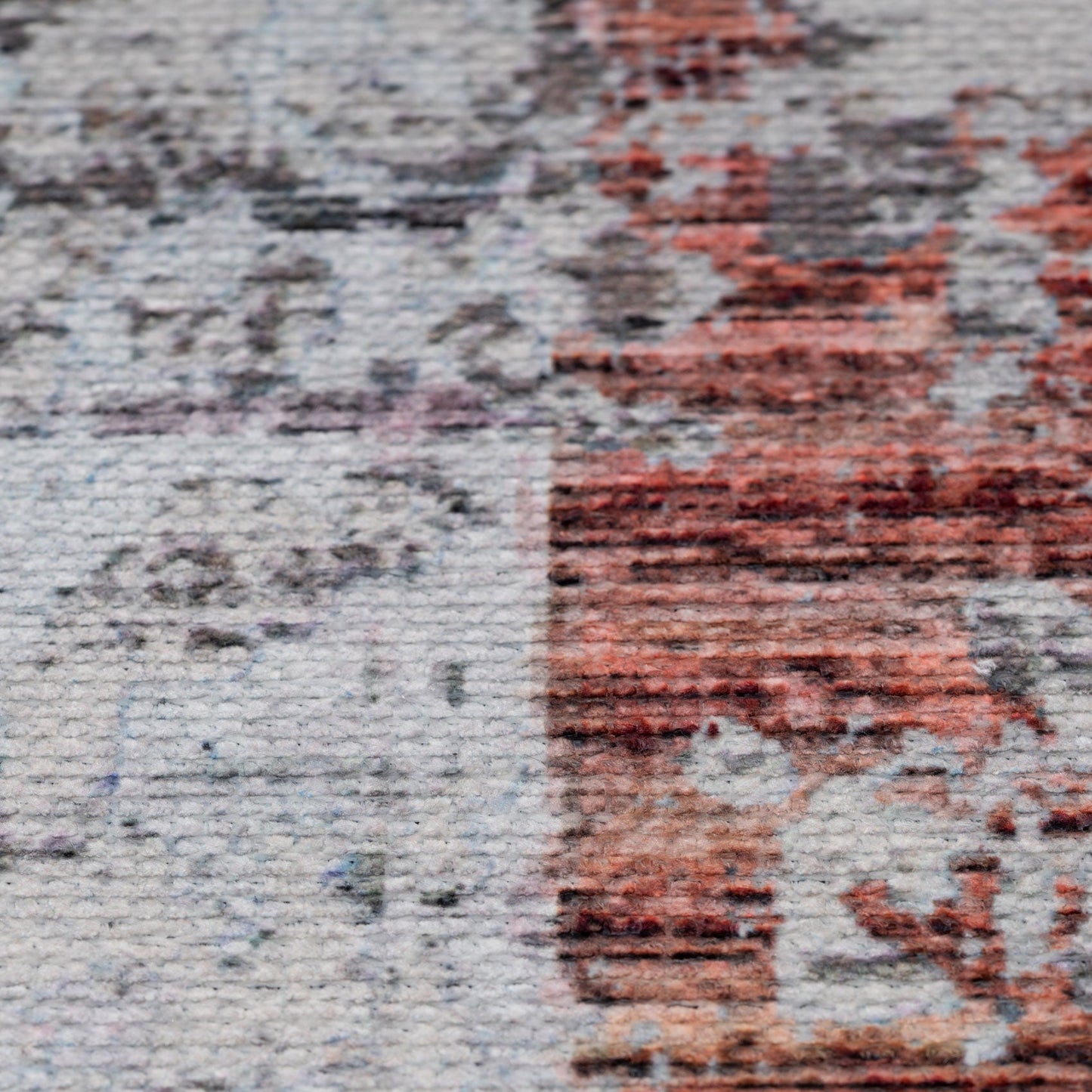 Washable Muted Coral Runner Rug - Brady