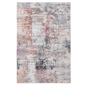 Flatwoven Washable Distressed Muted Coral Rug - Brady