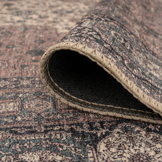 Flatwoven Washable Teal Medallion Area Rug - Caragh