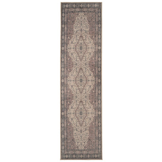 Flatwoven Washable Teal Medallion Runner - Caragh