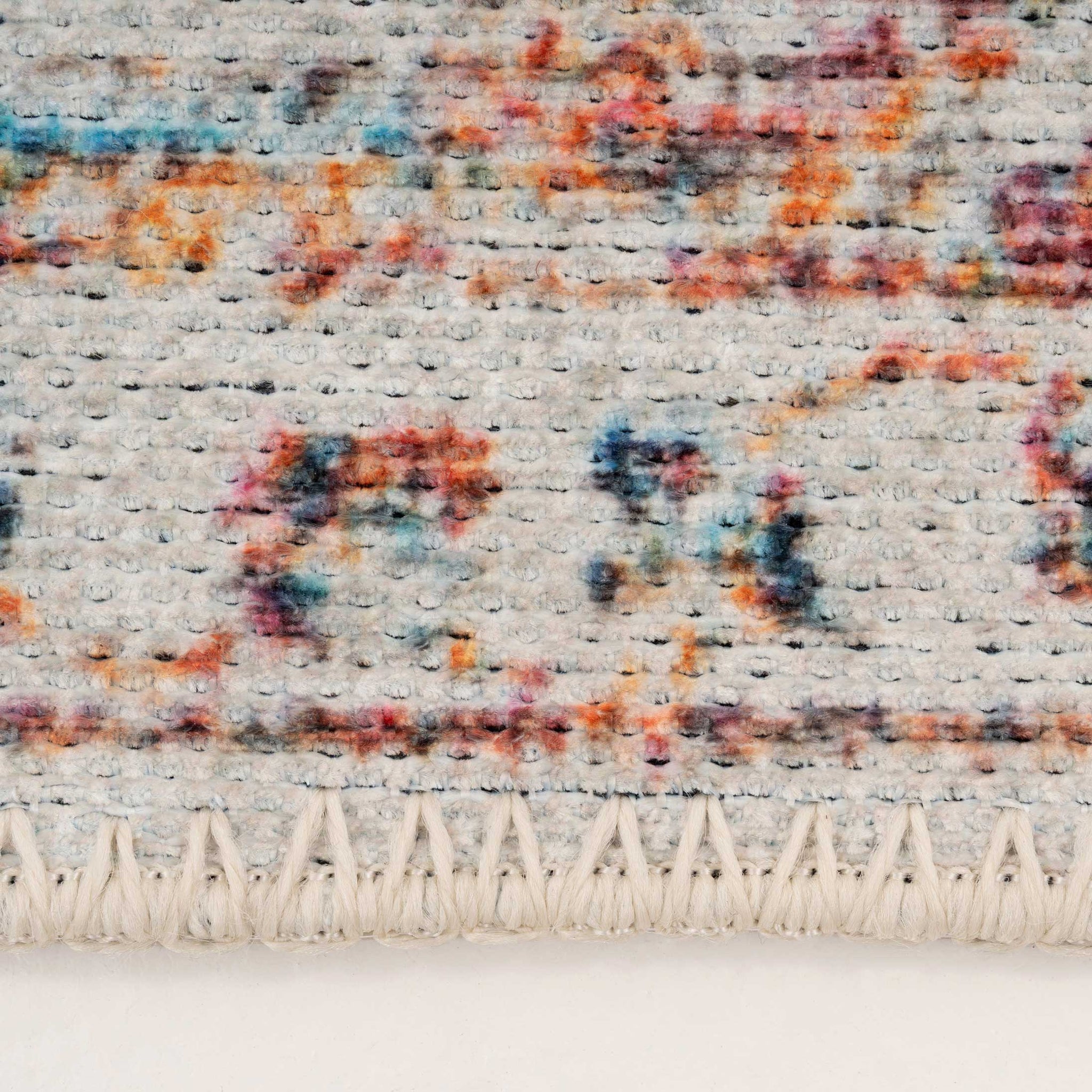 Multicolour Small Rug Flatwoven Washable Distressed Multicolour Area Rug - Cecilia | Living ...