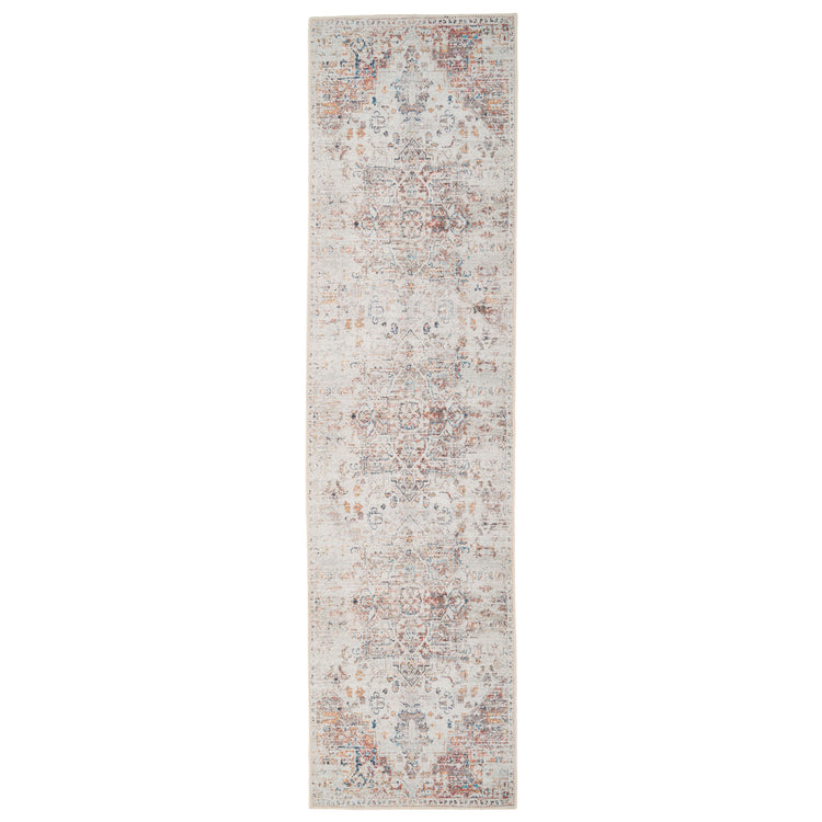 Distressed Multicolour Washable Area Rug