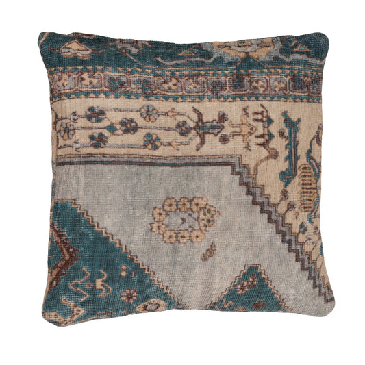 Distressed Teal Cushion Cover