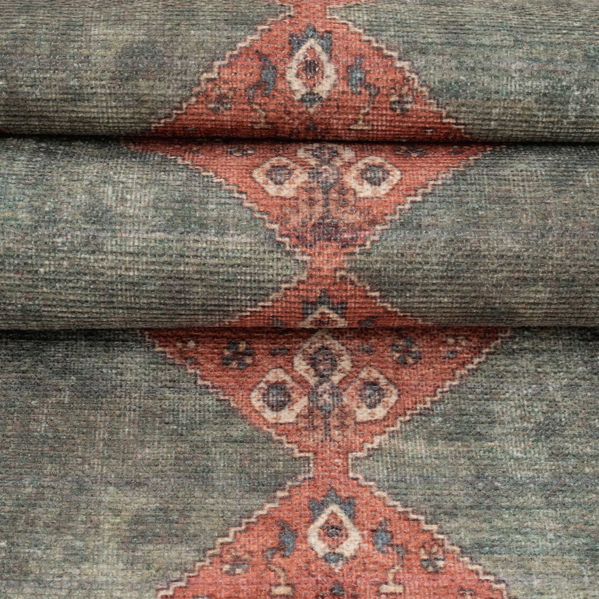 Flatwoven Washable Distressed Terracotta Circle Rug