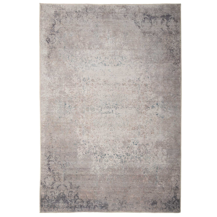 Distressed Renaissance Greige Washable Rug