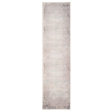 Distressed Renaissance Greige Washable Runner Rug