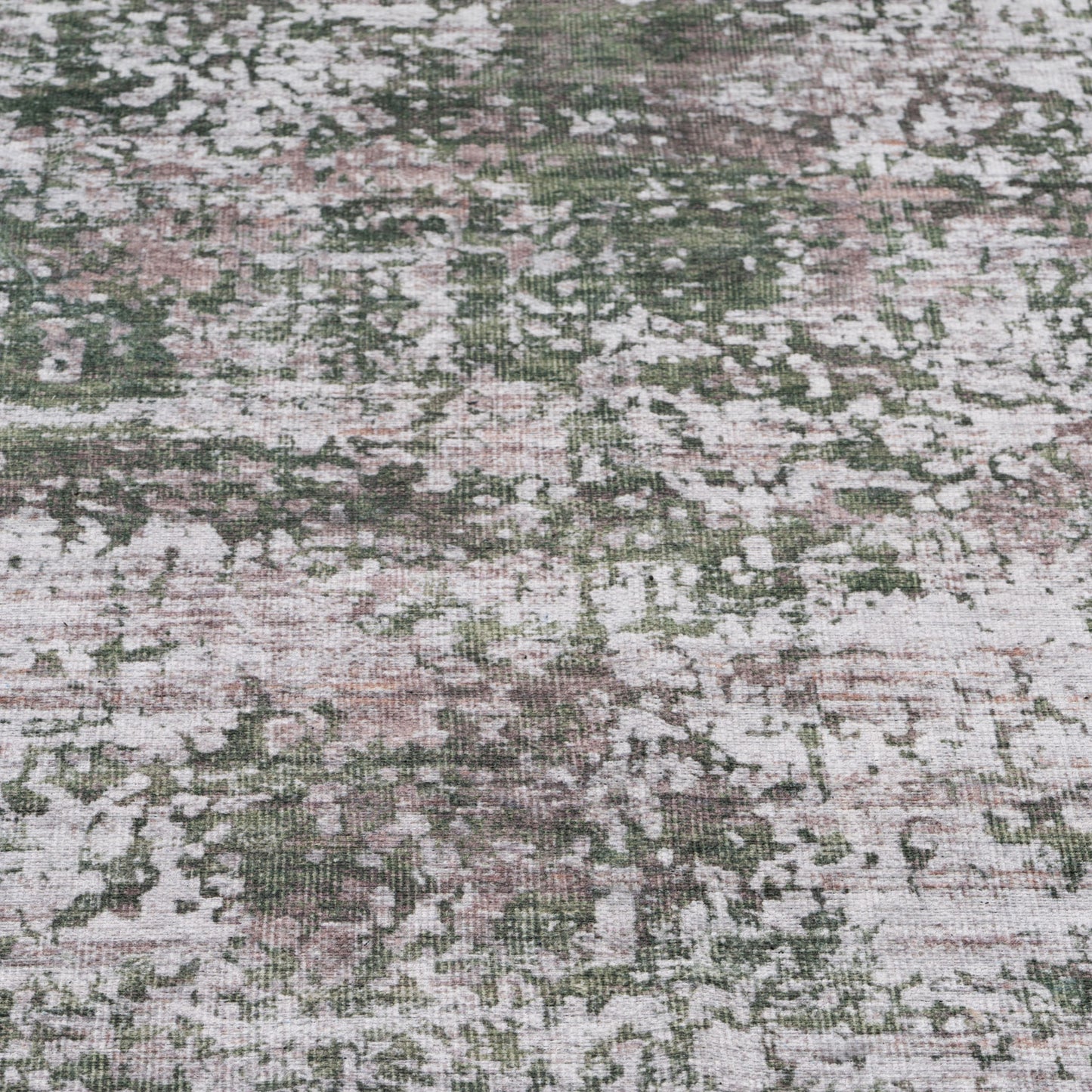 Flatwoven Washable Distressed Green Rug - Kale | Living Room Rugs ...