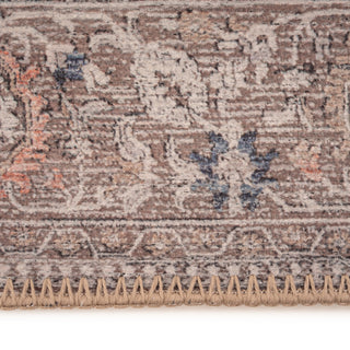Flatwoven Washable Vintage Distressed Floral Area Rug - Macie