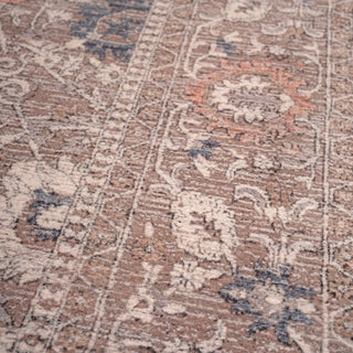 Flatwoven Washable Vintage Distressed Floral Area Rug - Macie