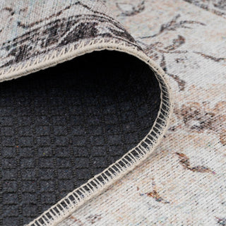 Washable Vintage Ivory Runner Rug - Margot