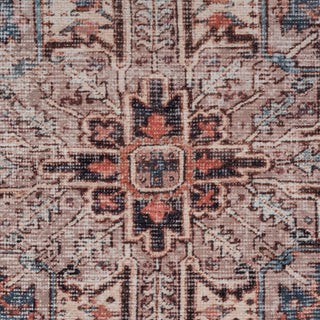 Flatwoven Washable Terracotta Medallion Area Rug - Neeve