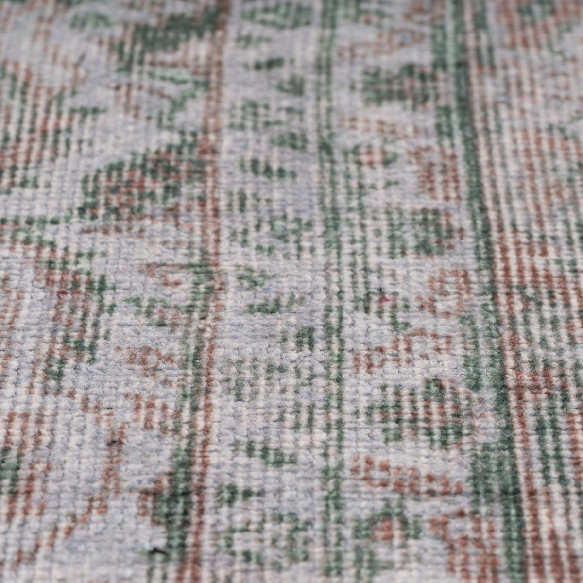 Flatwoven Washable Green Medallion Area Runner - Orion