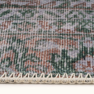 Flatwoven Washable Green Medallion Area Rug - Orion