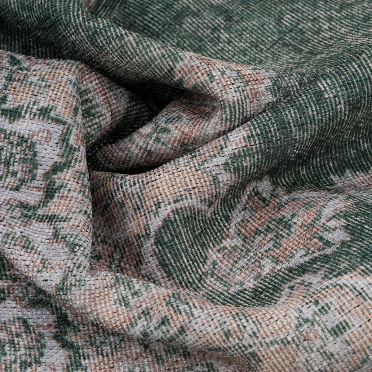 Flatwoven Washable Green Medallion Area Runner - Orion