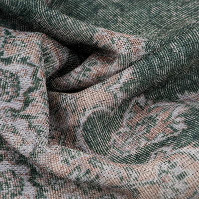 Flatwoven Washable Green Medallion Area Runner - Orion