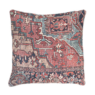 Flatwoven Washable Red Distressed Traditional Rug - Savanna