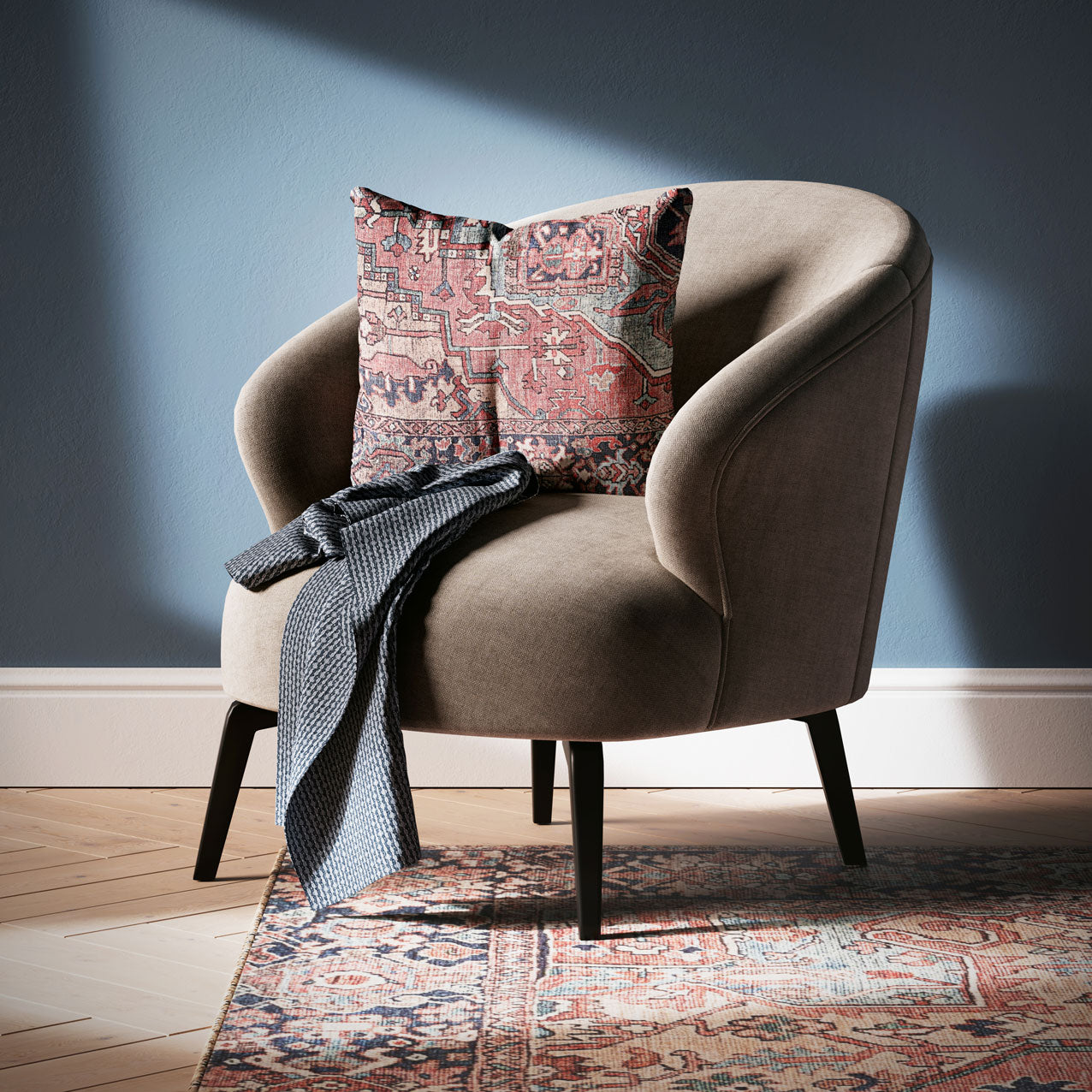 Distressed Red Cushion Cover