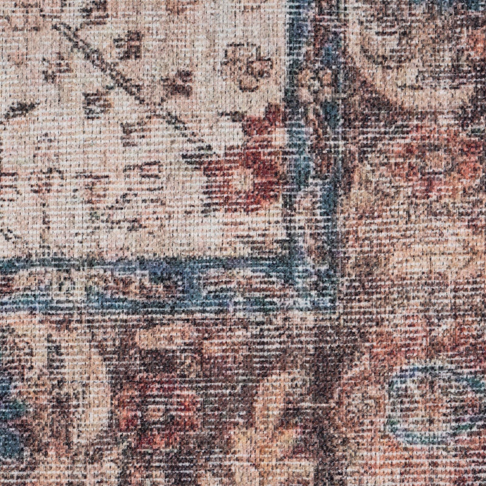 Flatwoven Washable Earthy Flora Runner Rug - Shannon