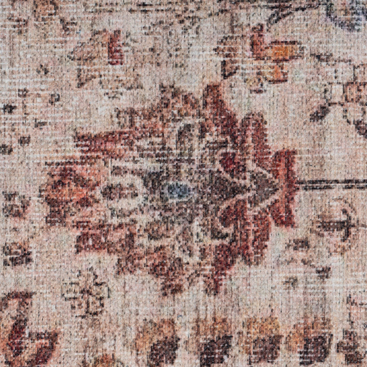 Flatwoven Washable Earthy Flora Runner Rug - Shannon