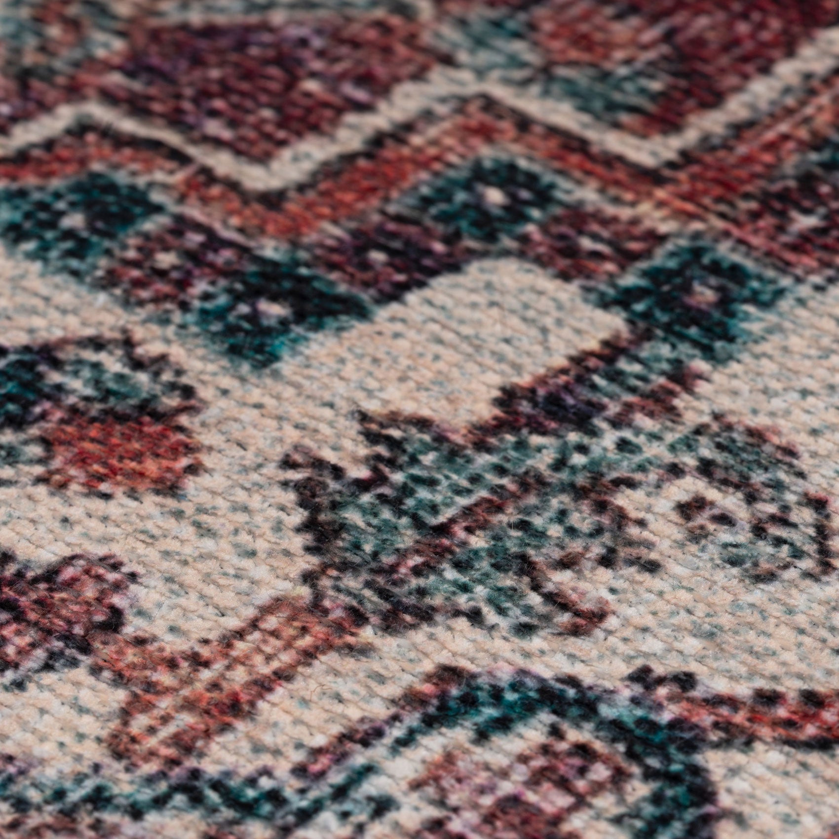 Flatwoven Washable Red Medallion Area Rug Slaney Living Room Rugs