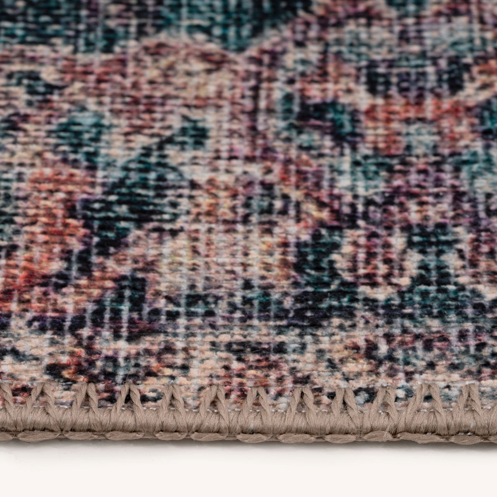 Flatwoven Washable Red Medallion Area Rug - Slaney