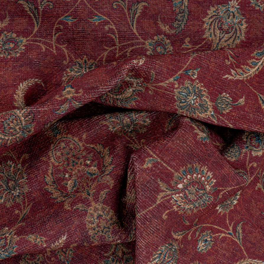 Flatwoven Washable Red Elegant Area Rug - Talia | Living Room Rugs ...