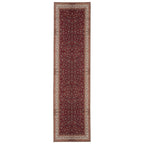 Red Elegant Washable Runner Rug - Talia
