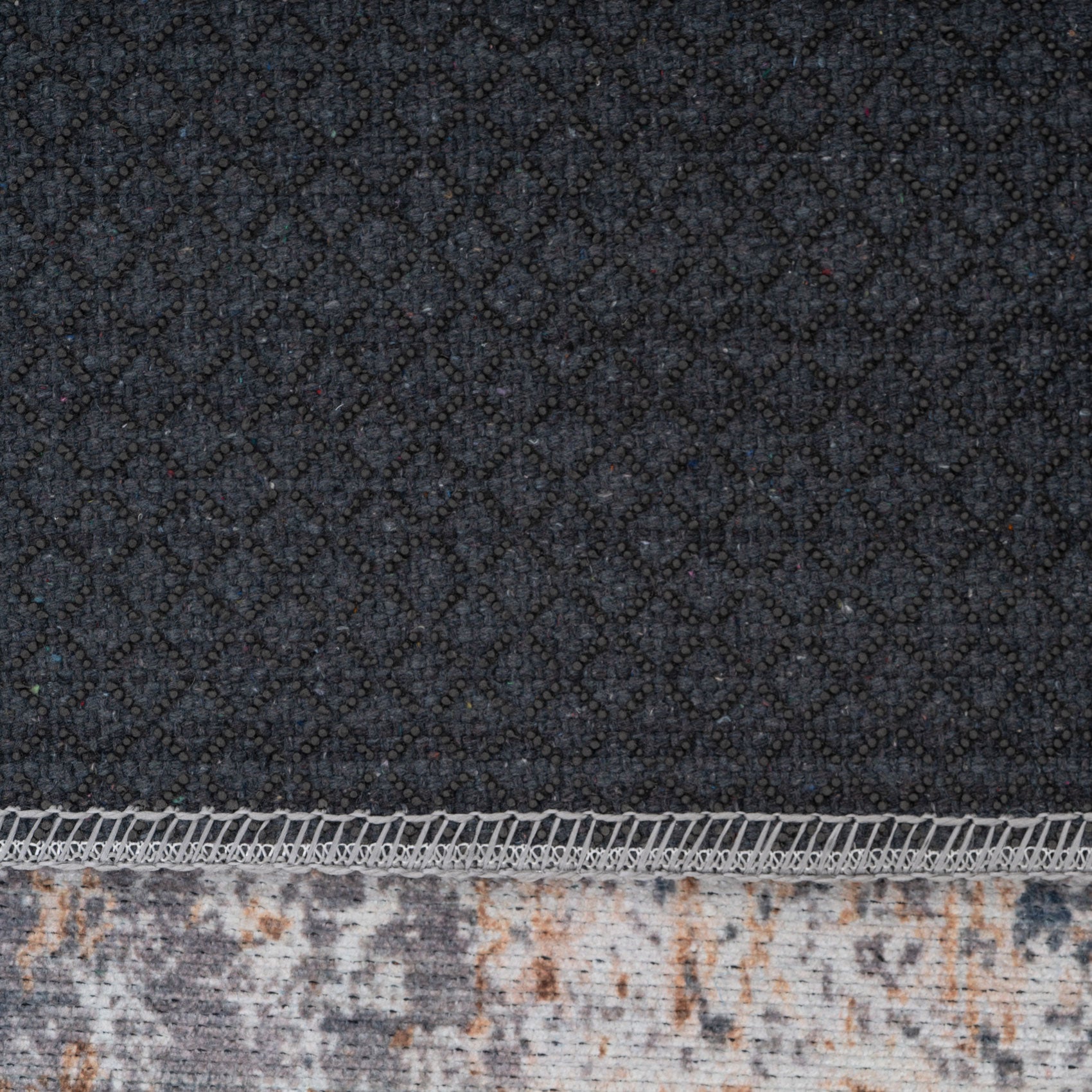 Flatwoven Washable Distressed Copper Blue Rug - Tobin