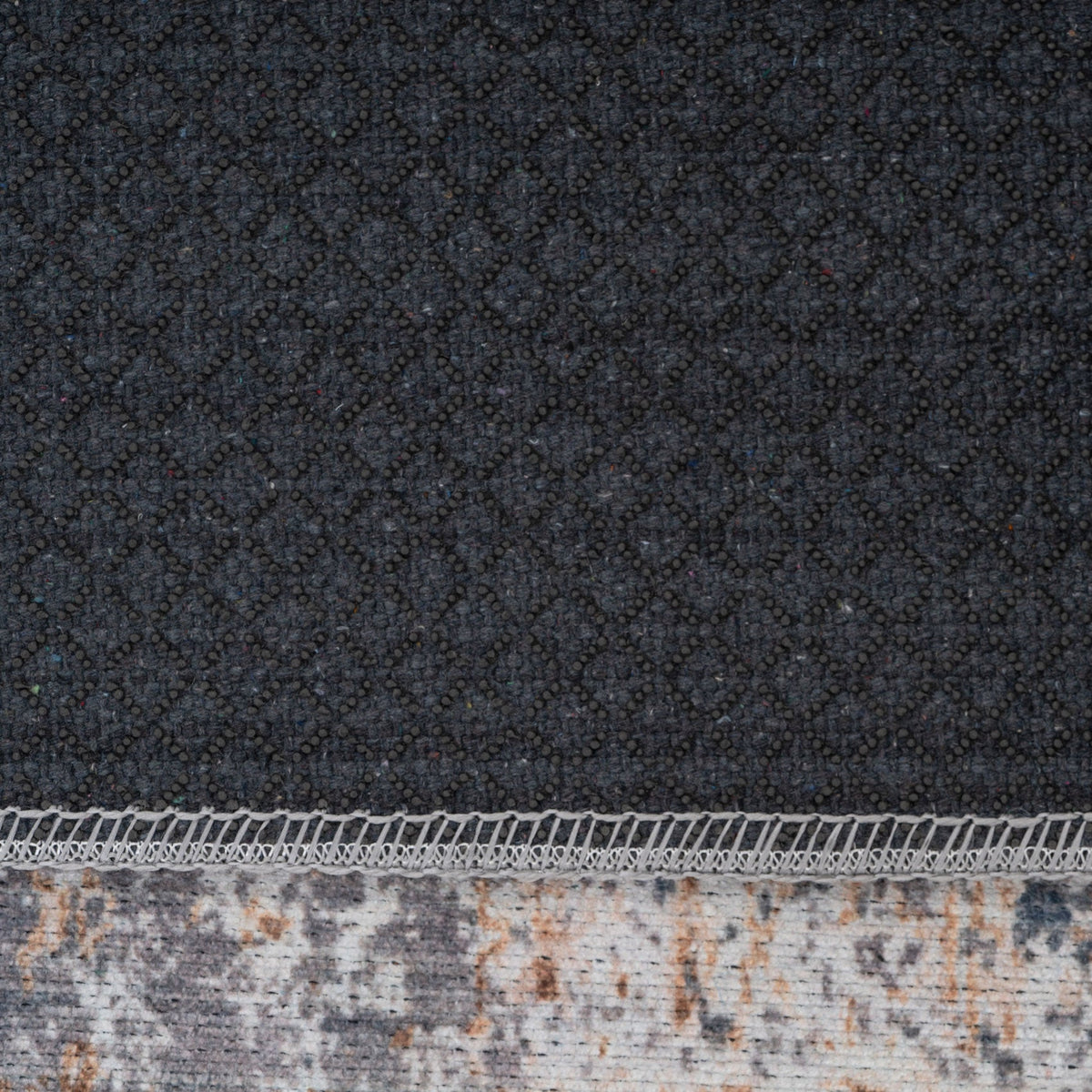 Washable Distressed Copper Blue Runner - Tobin