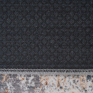 Washable Distressed Copper Blue Runner - Tobin