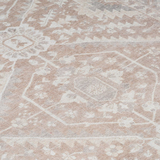 Flatwoven Washable Distressed Beige Runner - Tolka