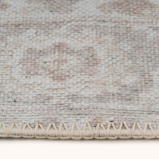 Flatwoven Washable Distressed Beige Runner - Tolka