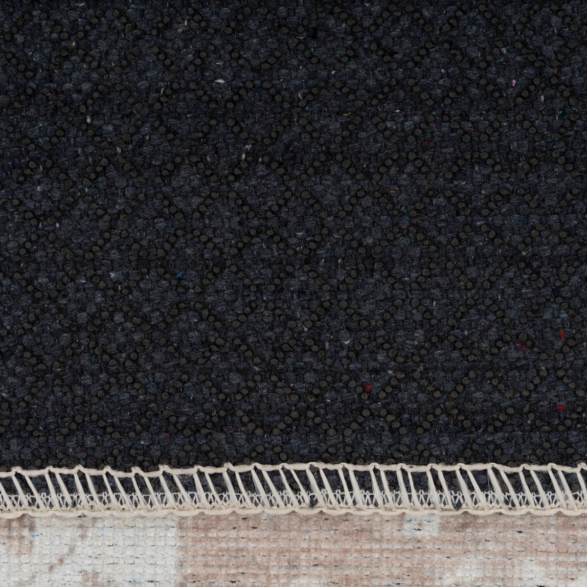 Flatwoven Washable Distressed Beige Area Rug - Tolka