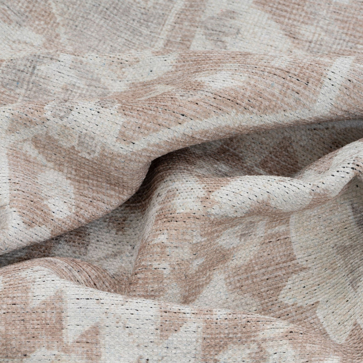 Flatwoven Washable Distressed Beige Runner - Tolka