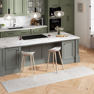 Flatwoven Washable Distressed Beige Runner - Tolka