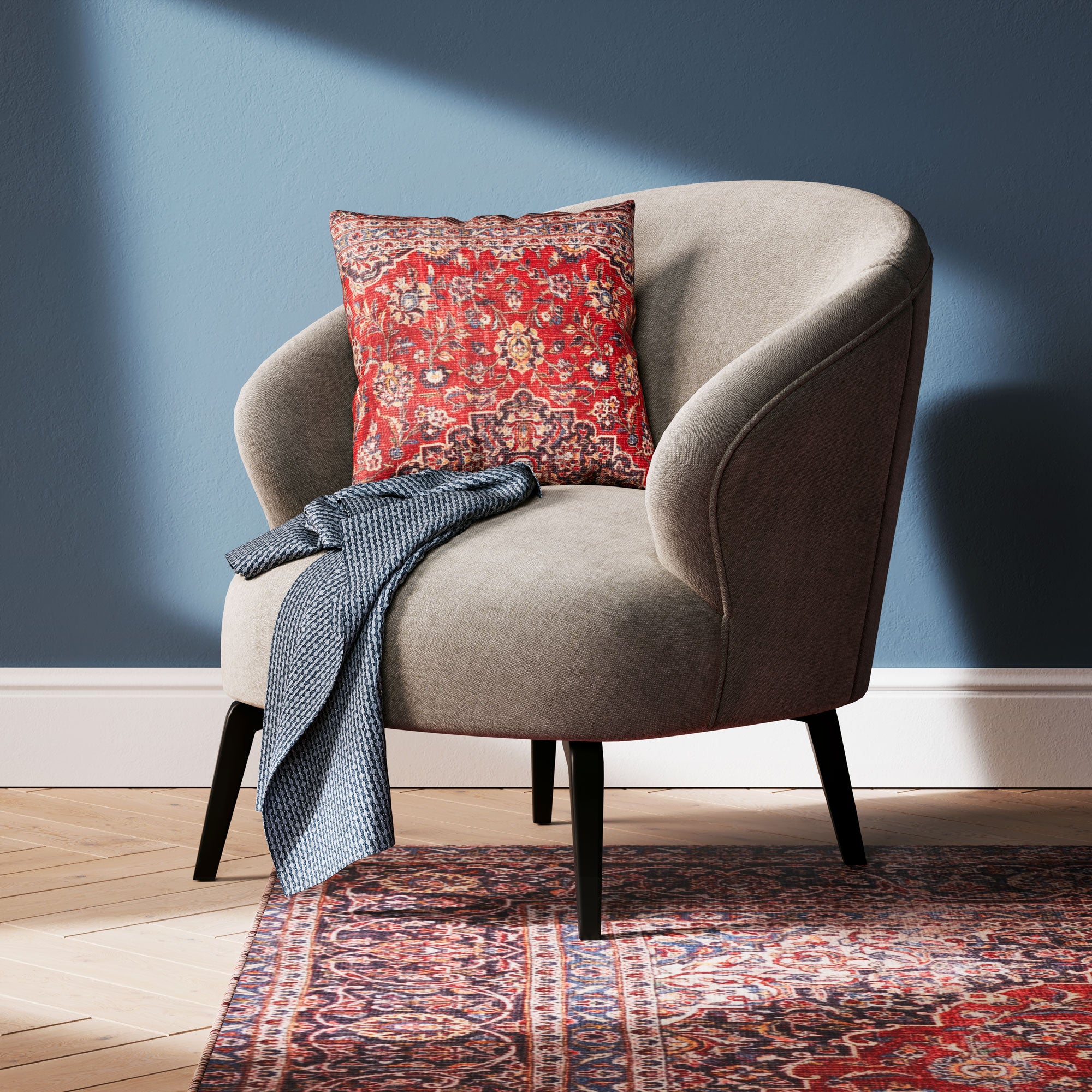 Red Oriental Cushion Cover