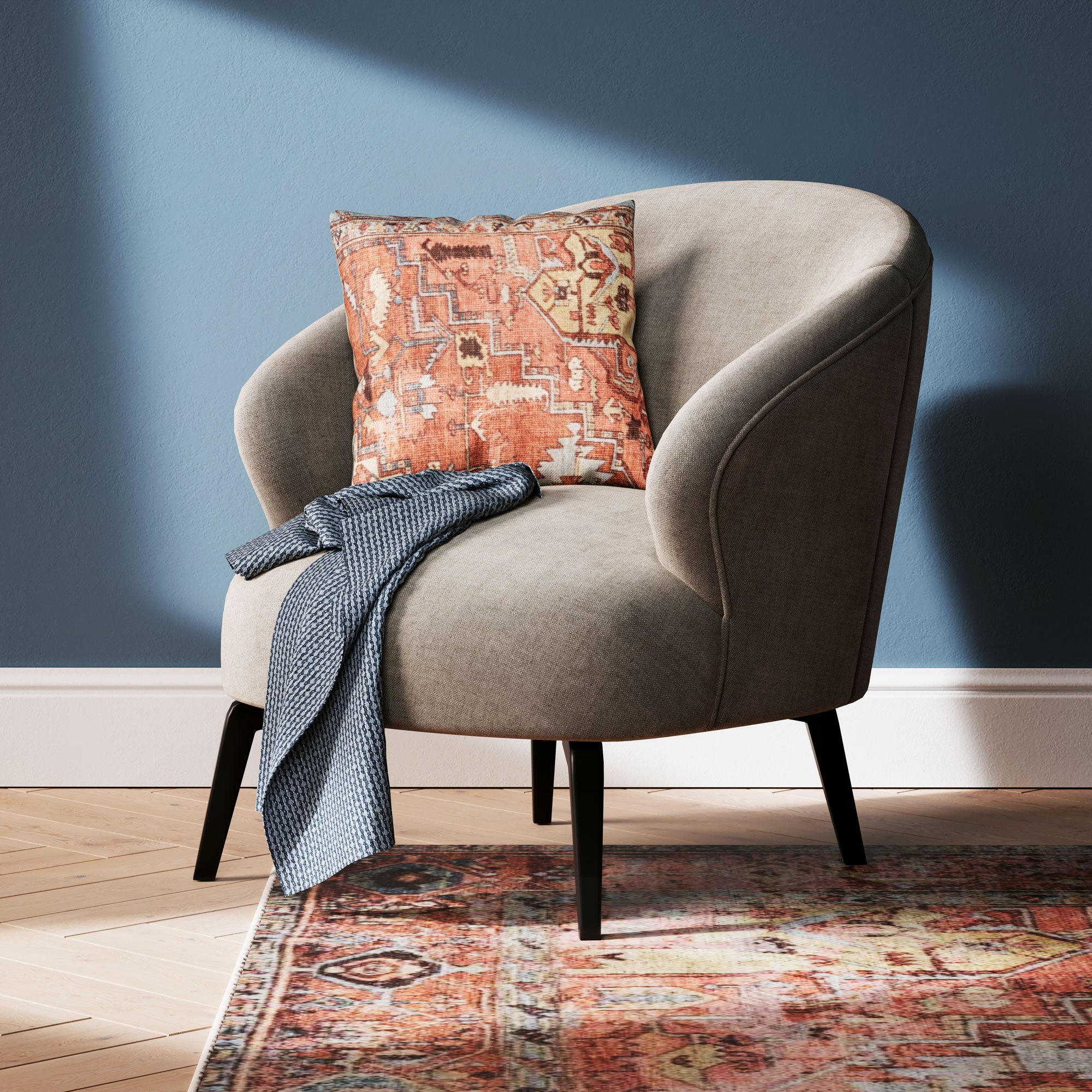 Terracotta Aztec Cushion Cover