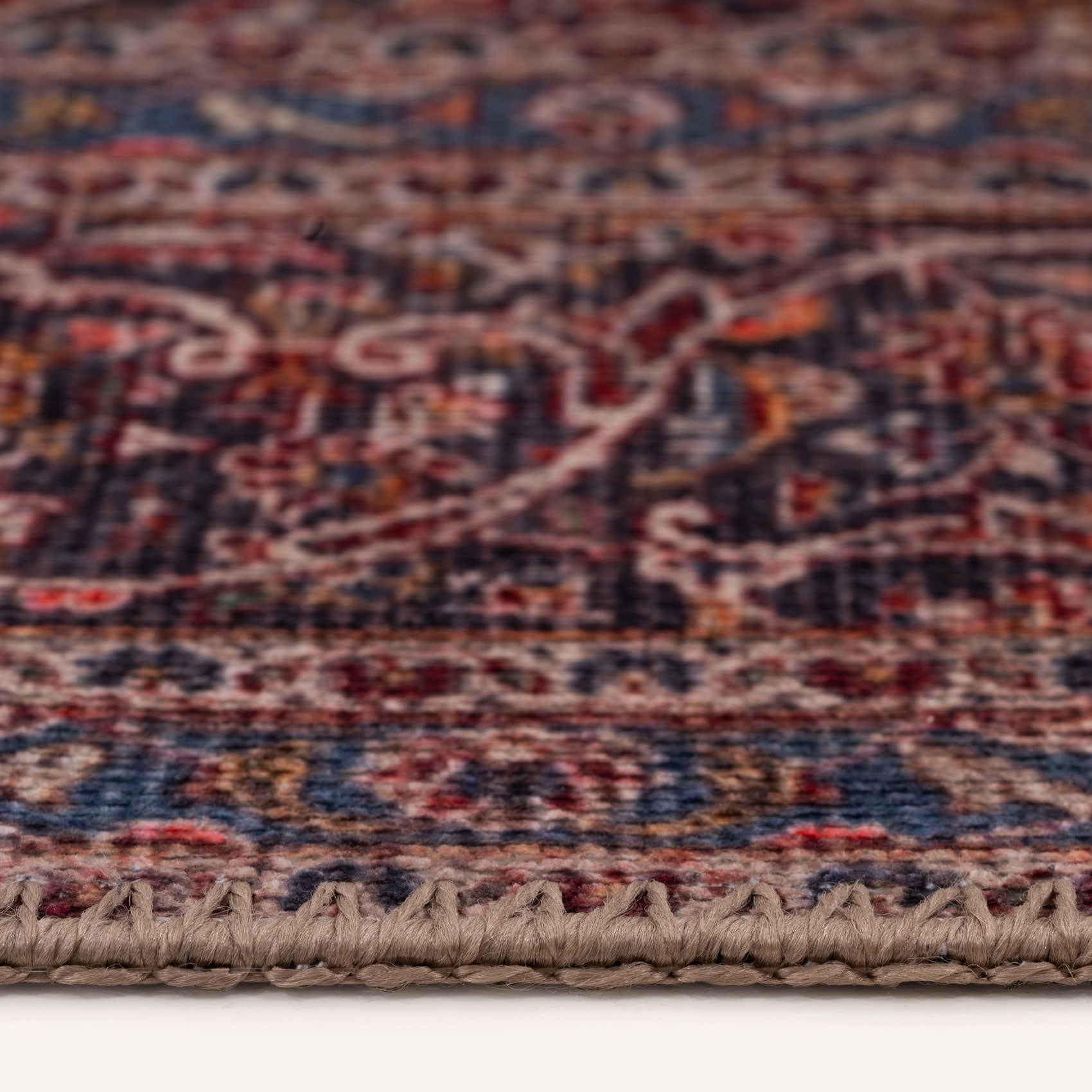 Flatwoven Washable Red Oriental Runner - Tullow