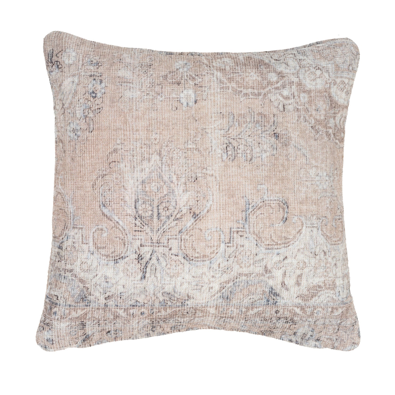 Distressed Beige Cushion Cover