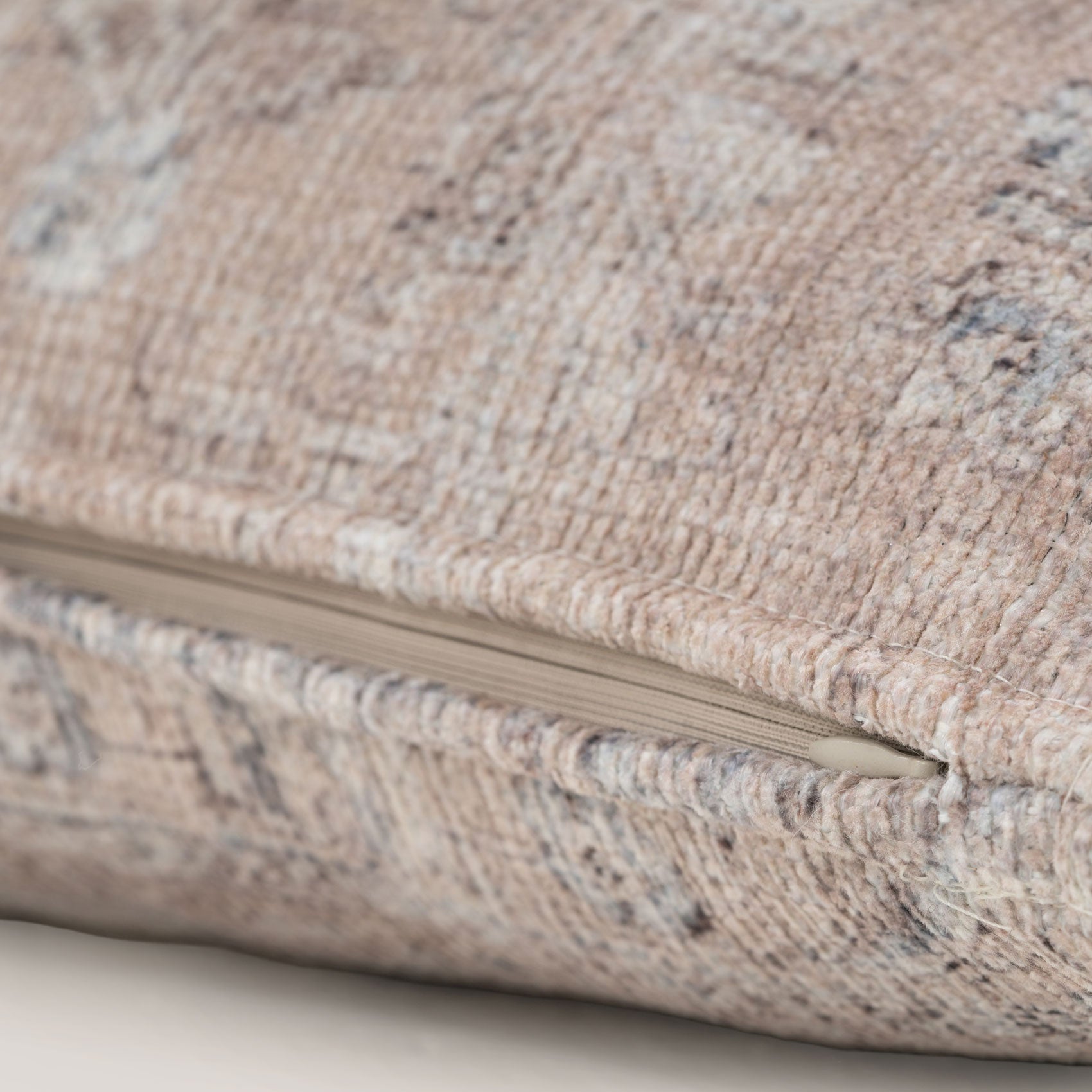 Distressed Beige Cushion Cover